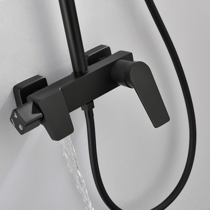 Colonne bain douche noire Ring
