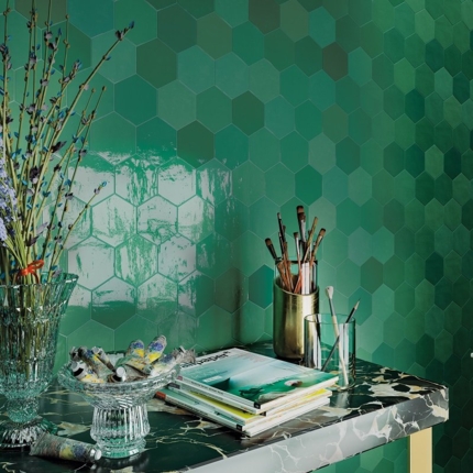 Carrelage hexagonal Zellige glossy 