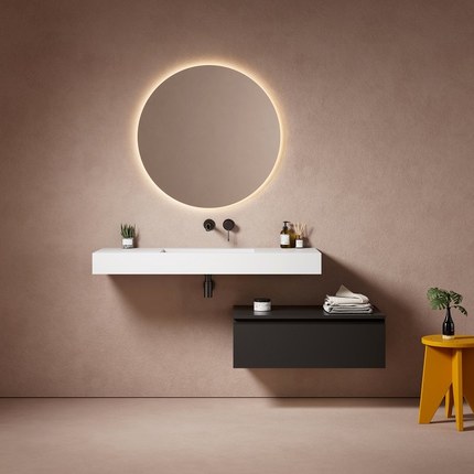 Ensemble vasque Sisa 120 cm et meuble 80 cm