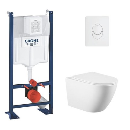 Pack WC suspendu Rimless GROHE Compact 48,5 cm