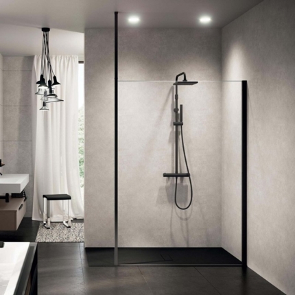 Barre de renfort du sol au plafond 6 à 8 mm chromé et noir mat 