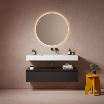 Meuble bas salle de bain 120 cm Sheda