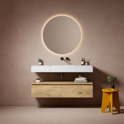 Meuble bas salle de bain 120 cm Sheda