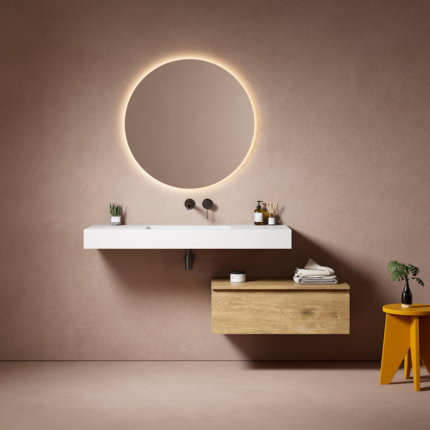Meuble bas salle de bain 80 cm Sheda