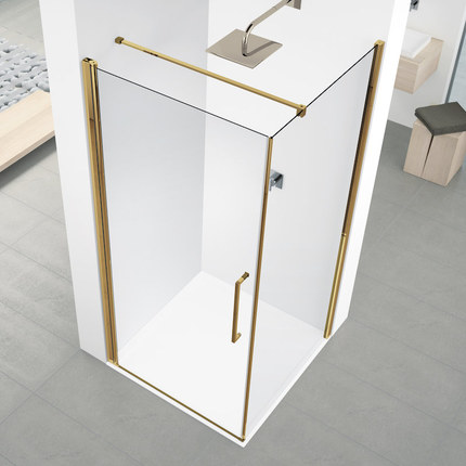 Douche d'angle Young Or sur mesure