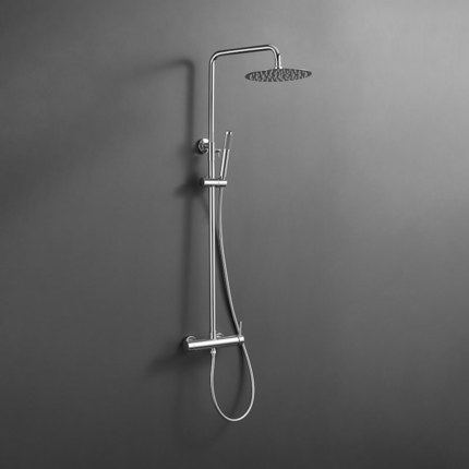 Colonne de douche avec mitigeur à régulation manuelle au design élégant