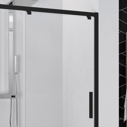 Porte coulissante sur mesure noir mat 