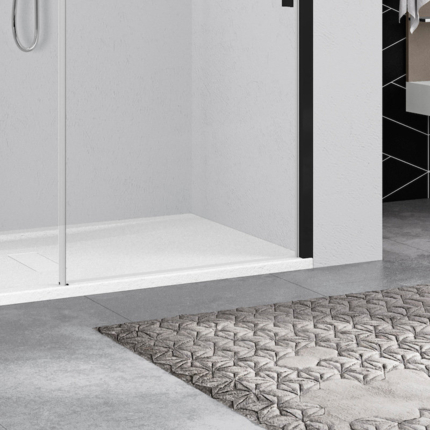 Porte coulissante sur mesure noir mat 