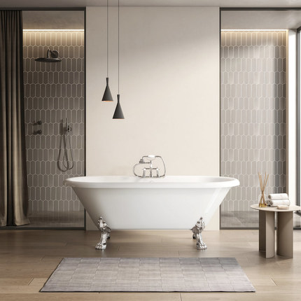 Baignoire ancienne Paris chrome 170 cm