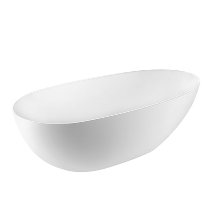 Baignoire îlot Lipsia blanc mat 165 cm 