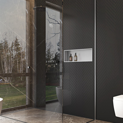Niche chrome brossé de 30 à 90 cm