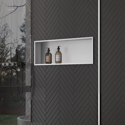 Niche chrome brossé de 30 à 90 cm