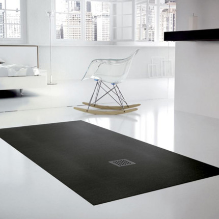 Receveur de douche en pierre anthracite 180 x 80 cm