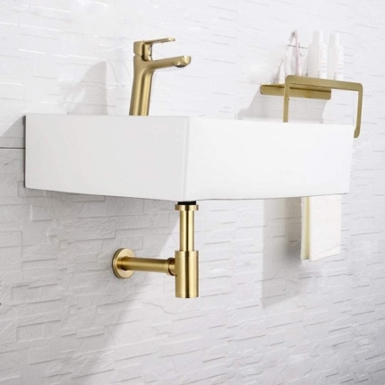 Siphon de lavabo en laiton 