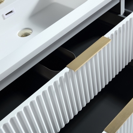 Meuble cannelé Ark 180 cm vasque