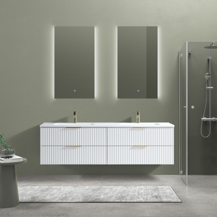 Meuble cannelé avec vasque Ark 180 cm