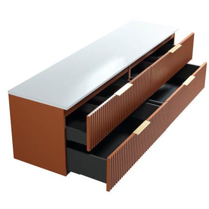 Meuble cannelé Ark 180 cm plan