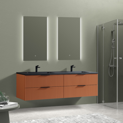 Meuble cannelé Ark 180 cm vasque