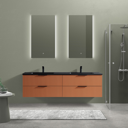 Meuble cannelé Ark 180 cm vasque