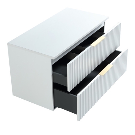 Meuble cannelé Ark 90 cm plan