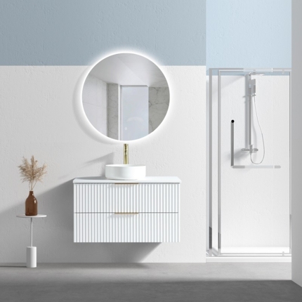 Fluted cabinet Ark 90 cm countertop