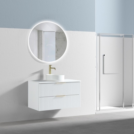 Meuble cannelé Ark 90 cm plan