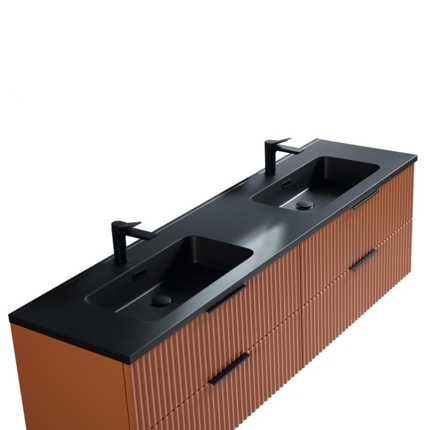 Meuble cannelé Ark 180 cm vasque