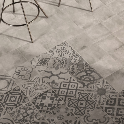 Carrelage Opus Cementina grigia mix