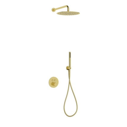 Kit douche thermostatique Push double-fonction plafond