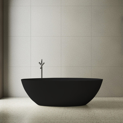 Baignoire en Solid surface Deep noir 180 cm