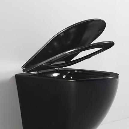Pack WC suspendu noir Rimless CREAVIT Shine