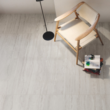 Carrelage unique travertin romain veiné