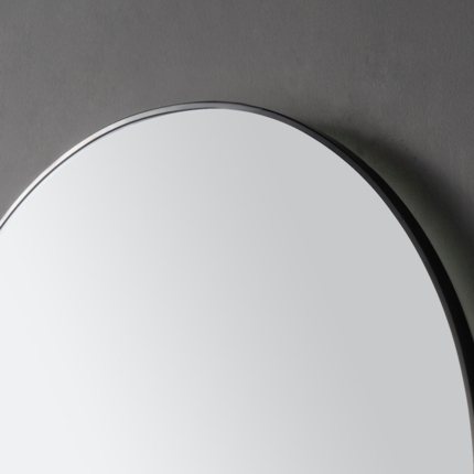 Miroir rond noir et doré 70 cm LED	