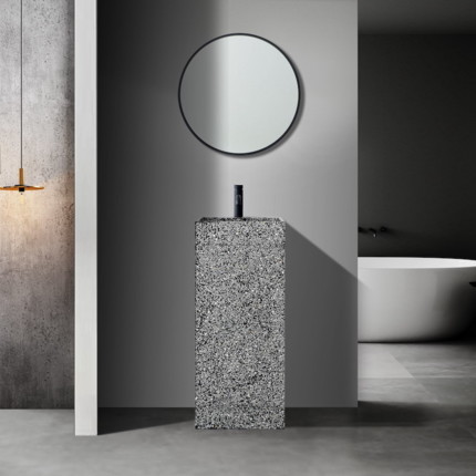 Lavabo totem terrazzo noir Verona