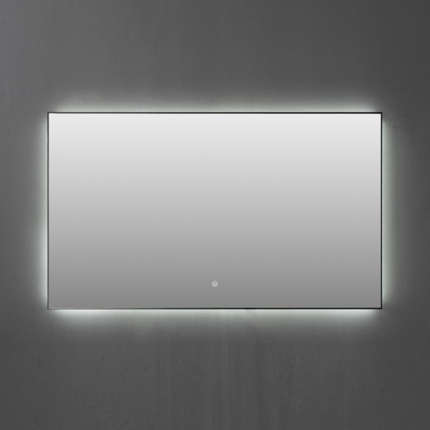 Miroir de salle de bain Atelier noir mat 120 cm