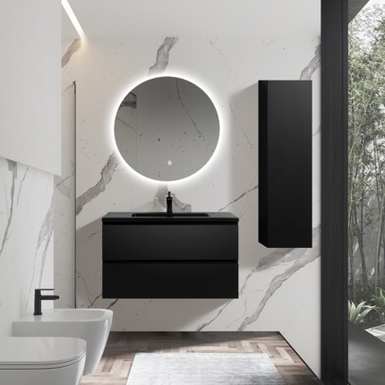 Meuble anthracite mat Alicia 90 cm