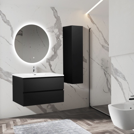 Meuble anthracite mat Alicia 90 cm