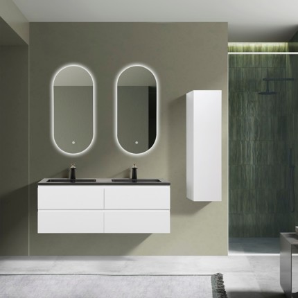 Meuble blanc mat Alicia 140 cm