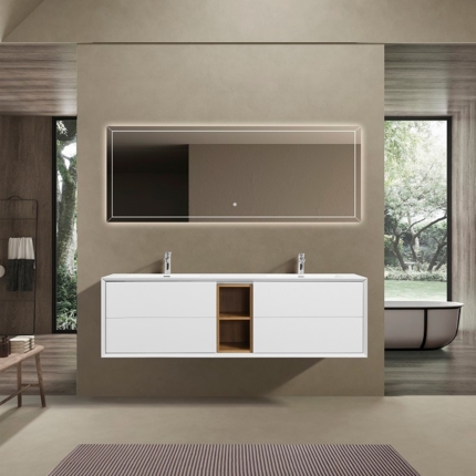 Meuble blanc mat Sublima 190 cm