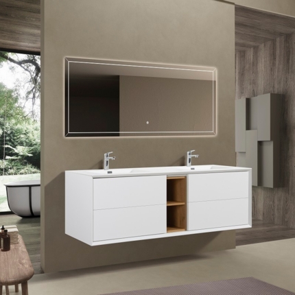Meuble blanc mat Sublima 190 cm