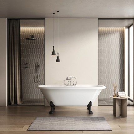 Baignoire ancienne Paris noir mat 170 cm