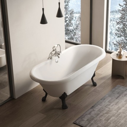 Baignoire ancienne Paris noir mat 170 cm
