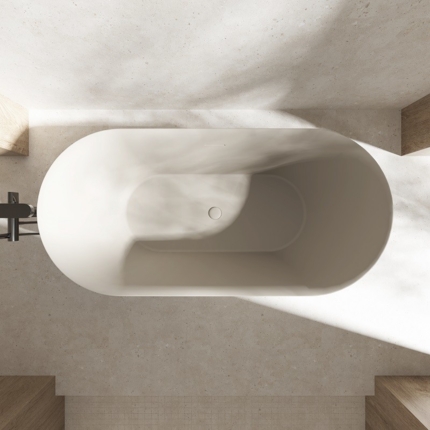 Baignoire beige Argillae mat 170 cm