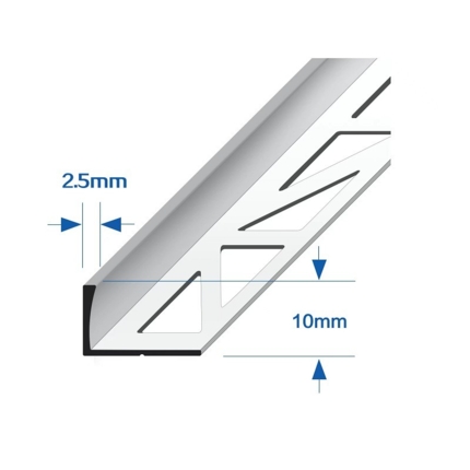 Profilé de carrelage en aluminium rose gold 10 et 12,5 mm