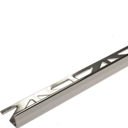 Profilé de carrelage chrome brillant 10 et 12,5 mm