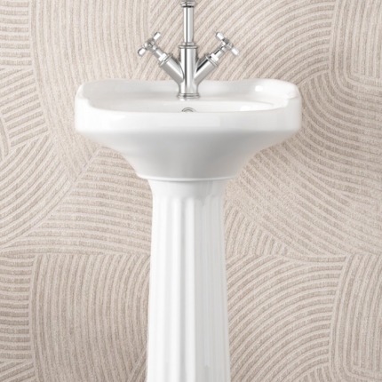 Lavabo colonne totem en céramique rétro Louis