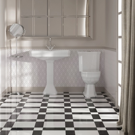 Lavabo rétro en céramique 80 cm Haussman 