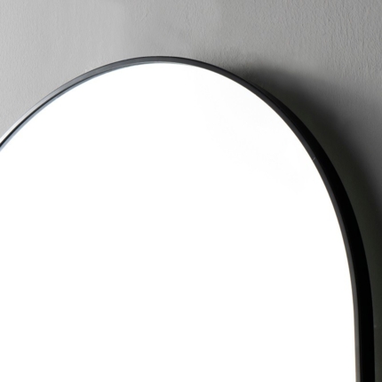 Miroir LED Falbala 60 cm or brossé et noir mat 