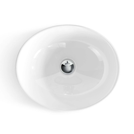 Vasque blanc brillant Ovala 40 cm 