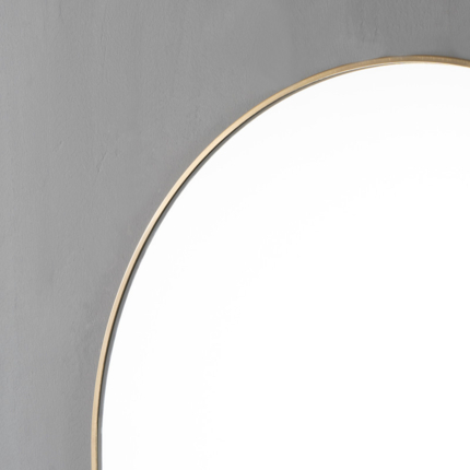 Miroir LED Falbala 60 cm or brossé et noir mat 